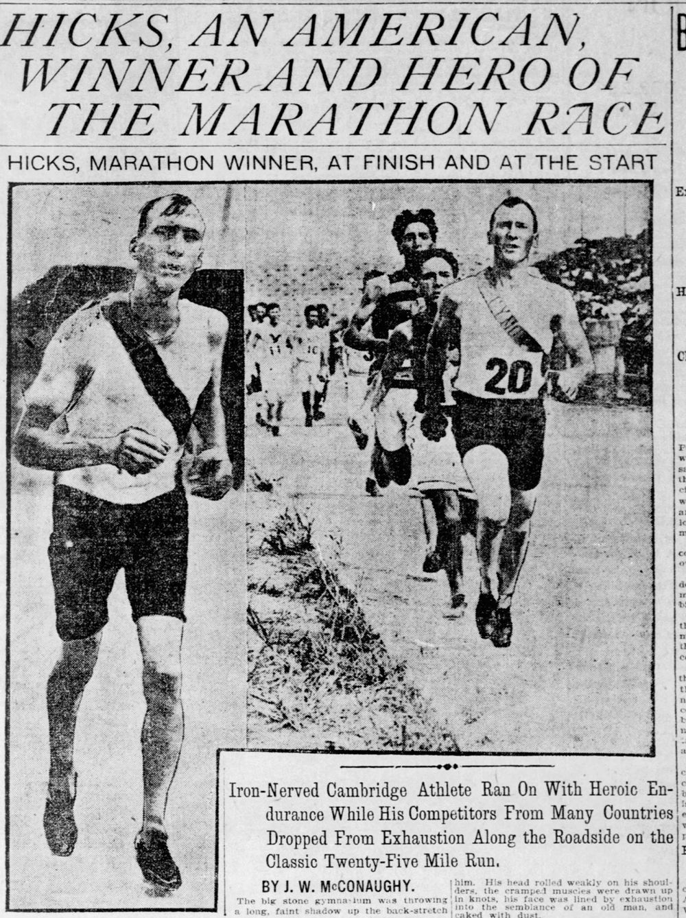 An Olympic marathon on Aug. 31, featuring a cheater
